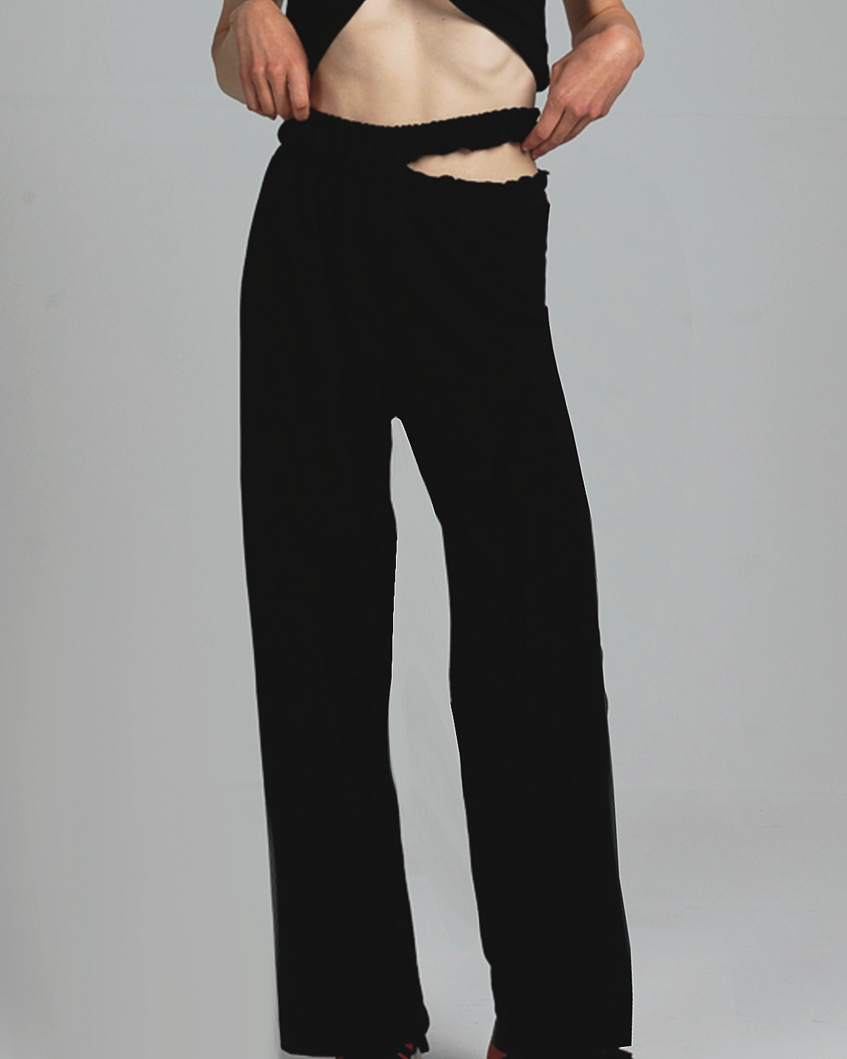 SPLIT-WAIST PANTS M1
