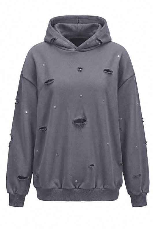 Oversize Unisex Distressed Hoodie