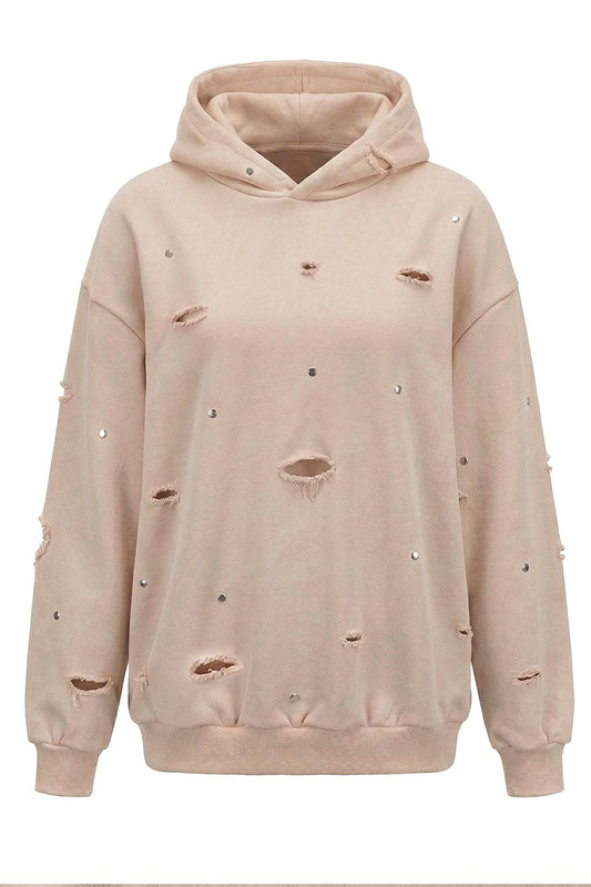 Oversize Unisex Distressed Hoodie